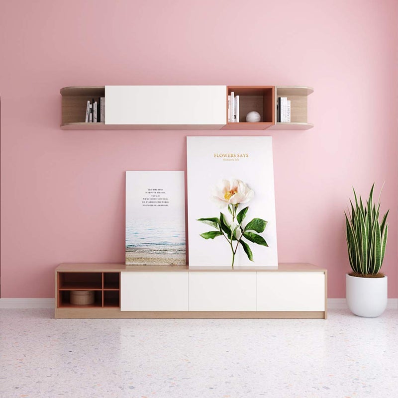 practicalWs Pink Self-Adhesive Wallpaper Film Stick Paper Easy to Apply Peel and Stick Wallpaper Shelf Liner Table and Door Reform Wall Paper - Image 3